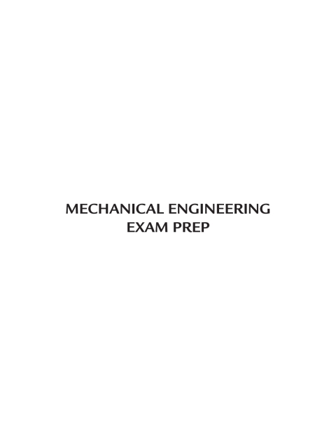 Cover image for book Mechanical Engineering Exam Prep