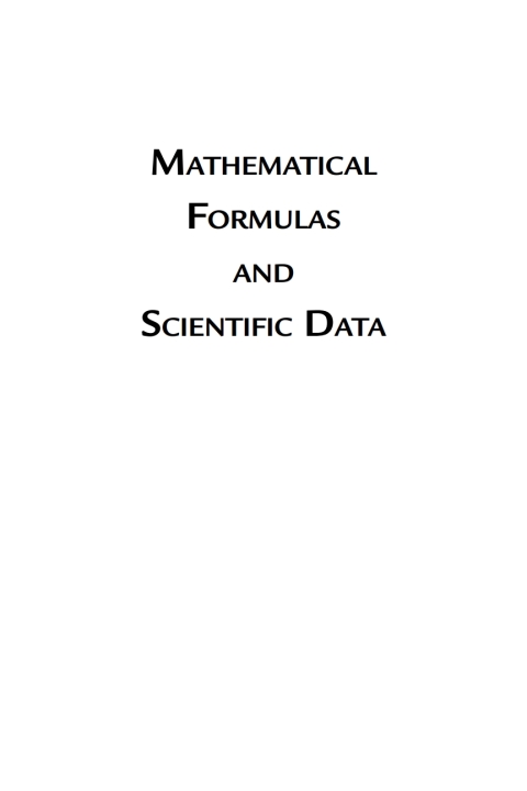 Mathematical Formulas and Scientific Data 