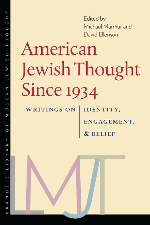 Cover image for book American Jewish Thought Since 1934