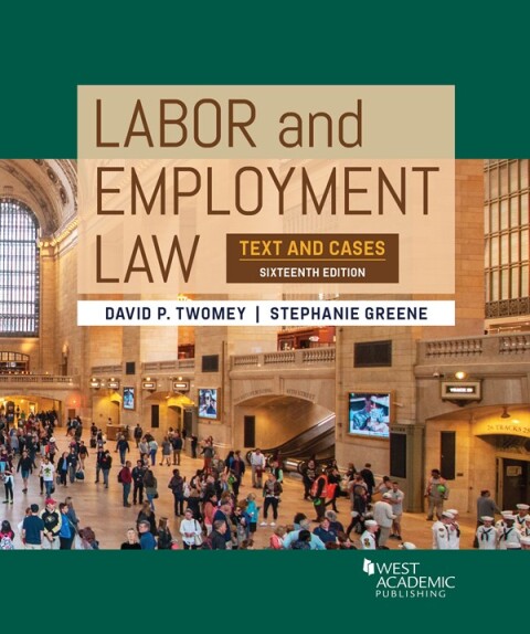 Cover image for book Labor and Employment Law: Text and Cases