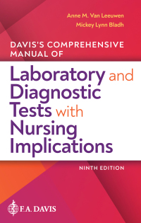 Cover image: Davis's Comprehensive Manual of Laboratory and Diagnostic Tests With Nursing Implications 9th edition 9781719640589