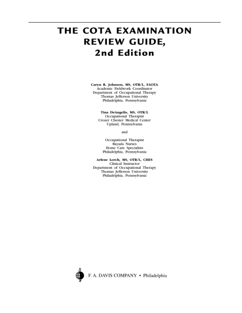Cover image for book The COTA Examination Review Guide