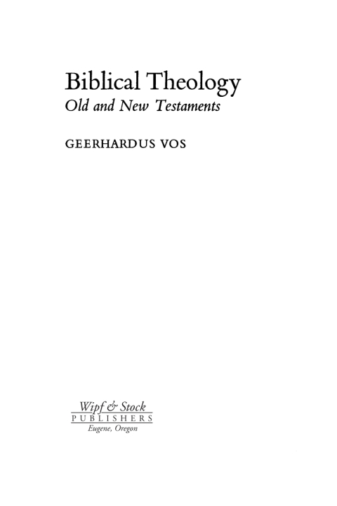 Cover image for book Biblical Theology