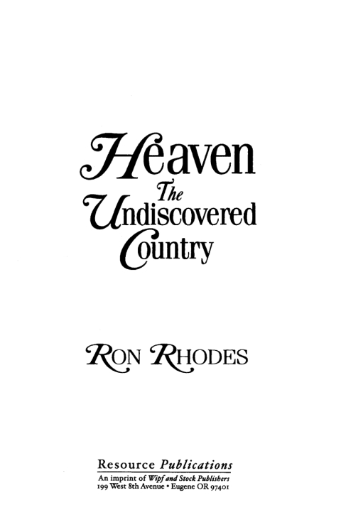 Cover image for book Heaven: The Undiscovered Country