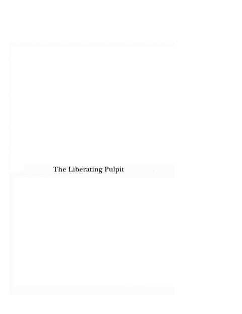 Cover image for book The Liberating Pulpit