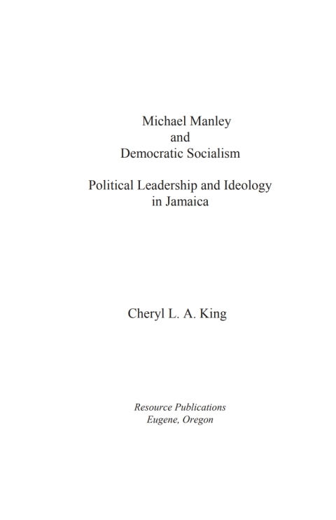 Cover image for book Michael Manley and Democratic Socialism