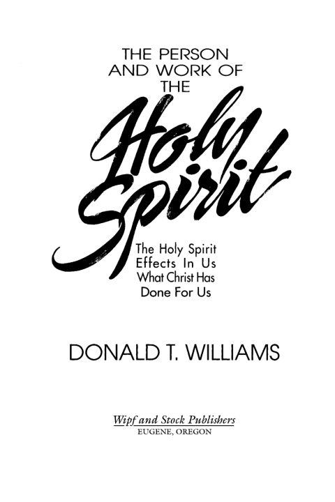 Cover image for book The Person and Work of the Holy Spirit