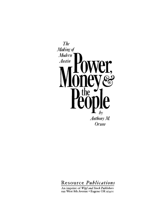 Cover image for book Power, Money and the People