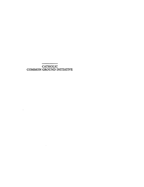 Cover image for book Catholic Common Ground Initiative