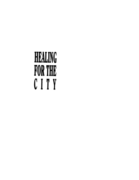 Cover image for book Healing for the City
