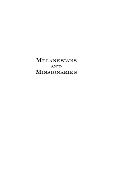 Cover image for book Melanesians and Missionaries