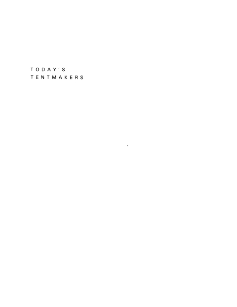 Cover image for book Today's Tentmakers