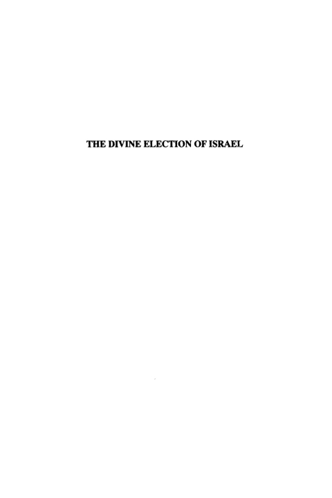 Cover image for book The Divine Election of Israel