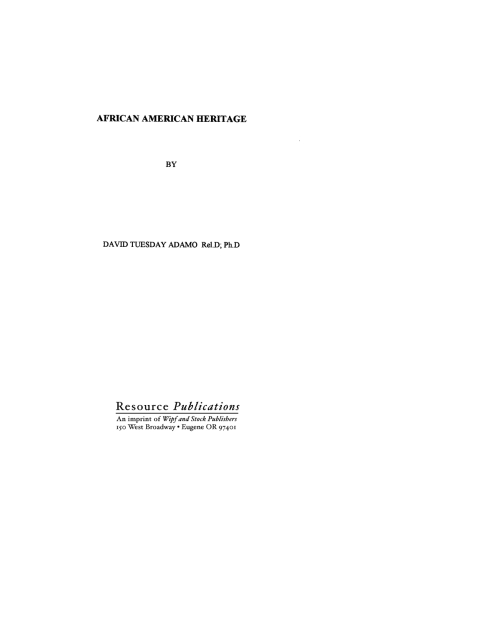 Cover image for book African American Heritage