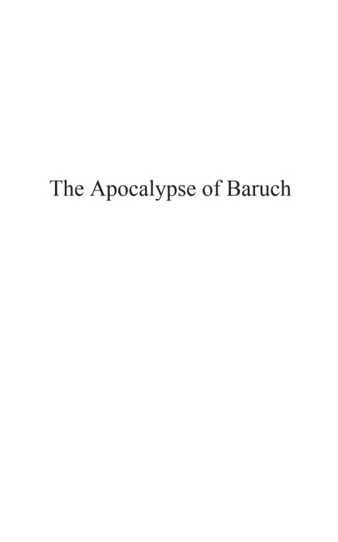 Cover image for book The Apocalypse of Baruch