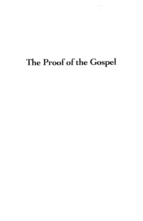 Cover image for book The Proof of the Gospel; Two Volumes in One