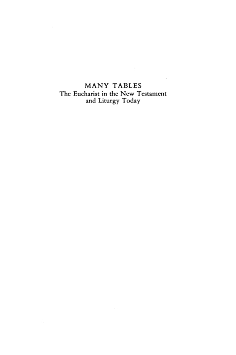 Cover image for book Many Tables