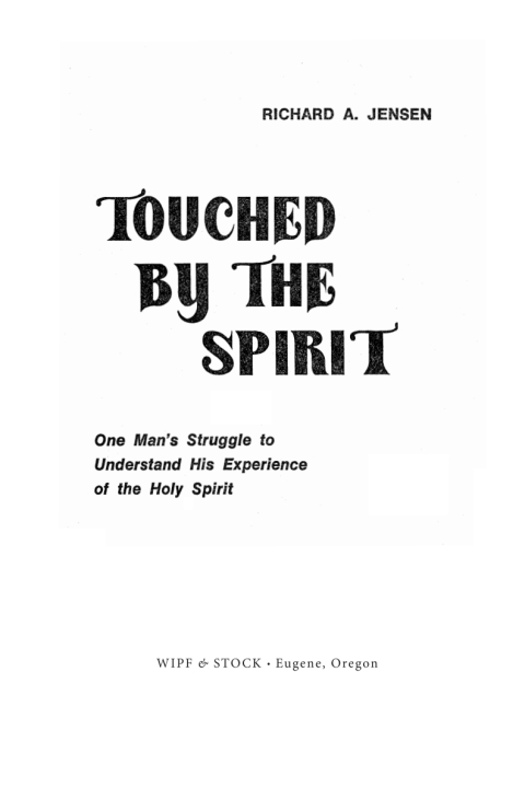 Cover image for book Touched by the Spirit