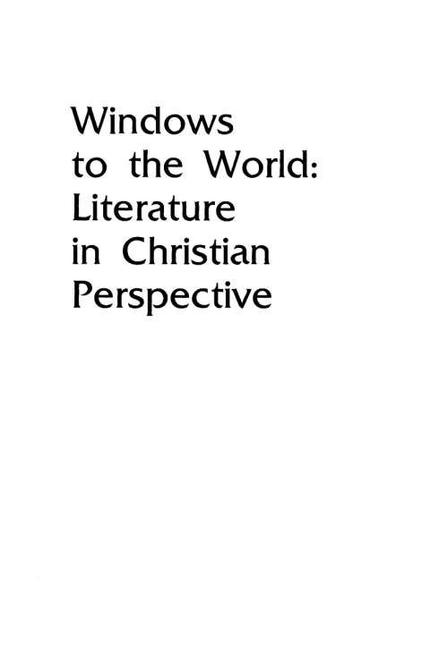 Cover image for book Windows to the World: Literature in Christian Perspective
