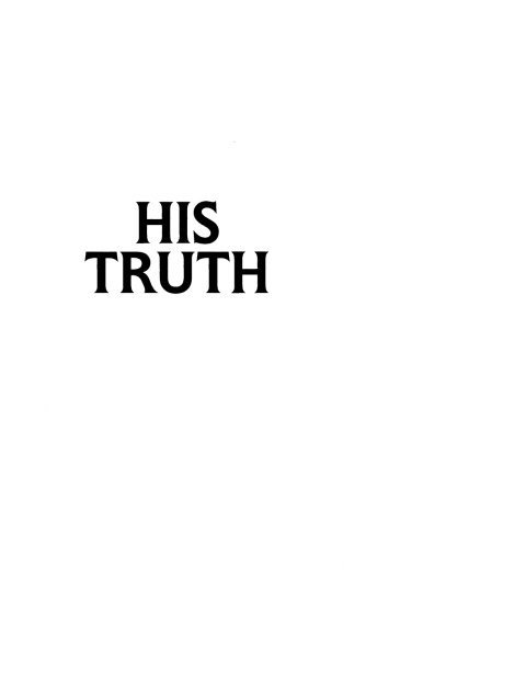 Cover image for book His Truth