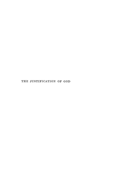 Cover image for book The Justification of God