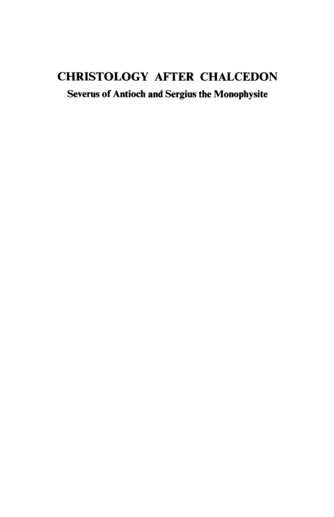 Cover image for book Christology After Chalcedon