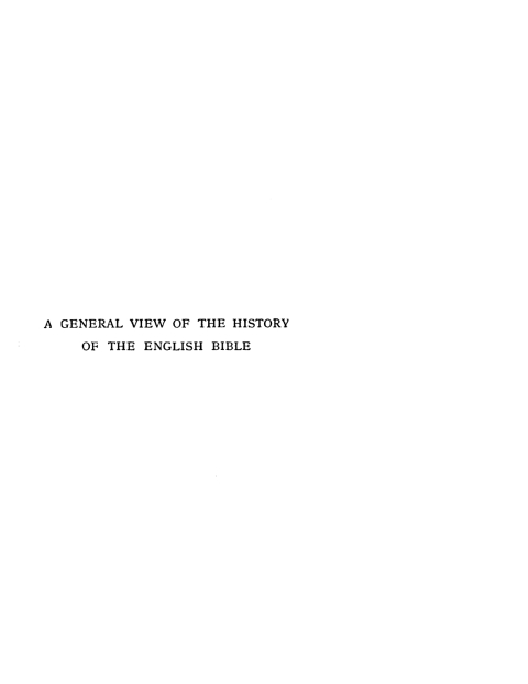 Cover image for book A General View of the History of the English Bible