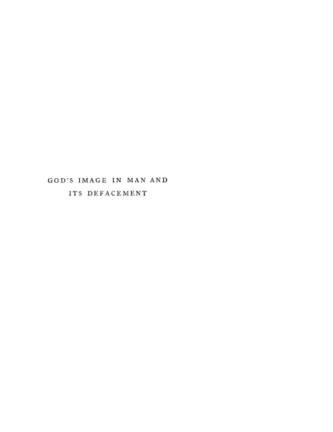 Cover image for book God's Image in Man