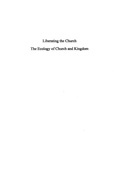 Cover image for book Liberating the Church