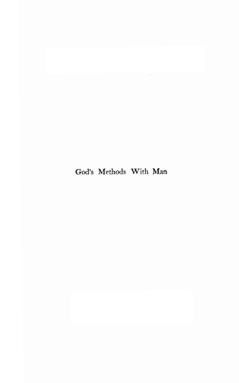 Cover image for book God's Methods with Man