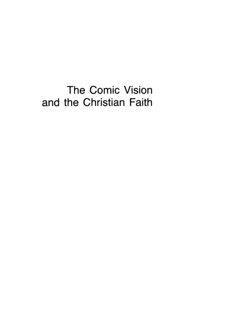 Cover image for book The Comic Vision and the Christian Faith