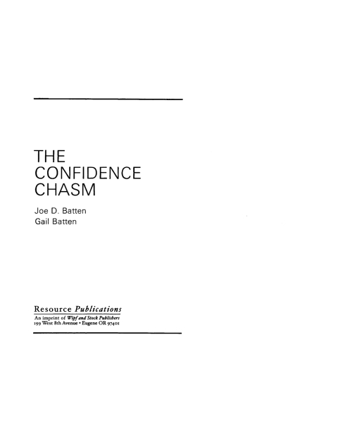 Cover image for book The Confidence Chasm