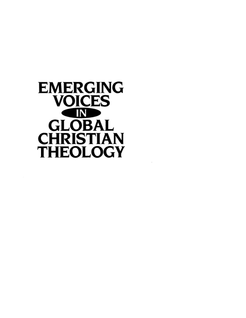 Cover image for book Emerging Voices in Global Christian Theology