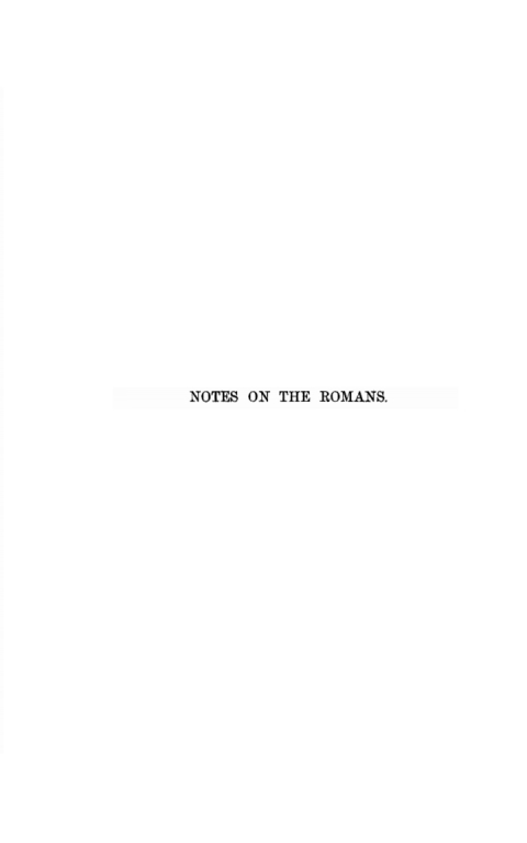 Cover image for book Notes and Reflections on the Epistle to the Romans