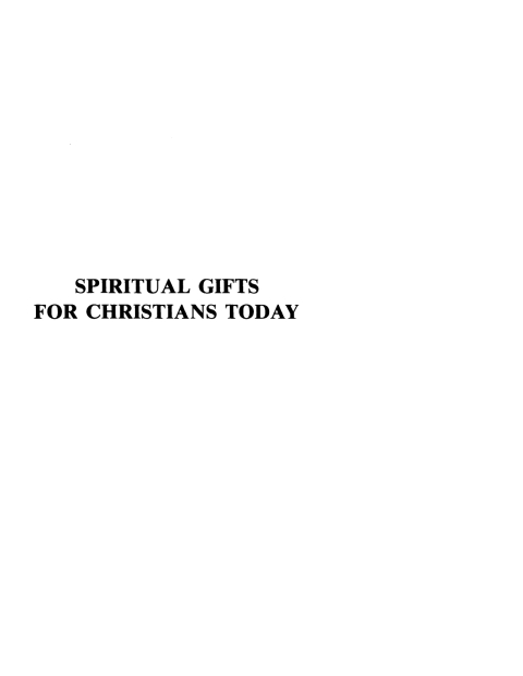 Cover image for book Spiritual Gifts for Christians Today