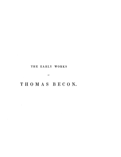 Cover image for book Early Works of Thomas Becon