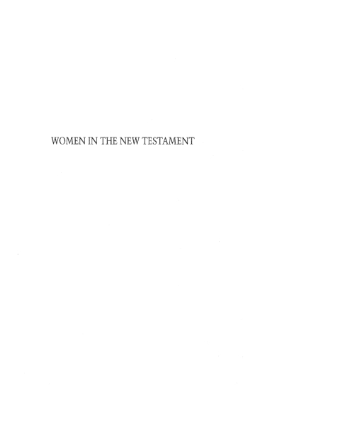 Cover image for book Women in the New Testament