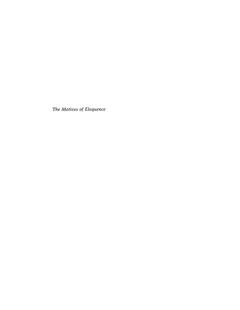 Cover image for book The Motives of Eloquence