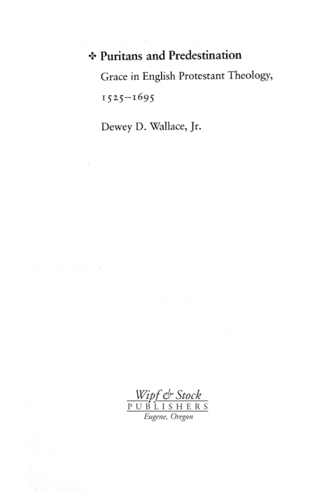 Cover image for book Puritans and Predestination