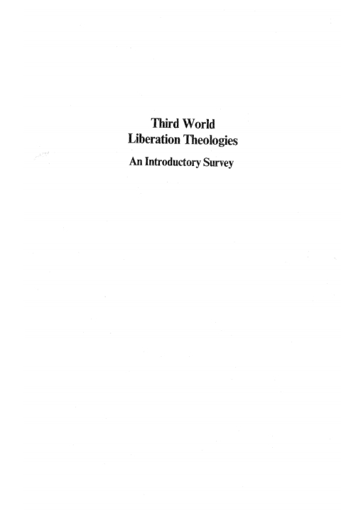 Cover image for book Third World Liberation Theologies