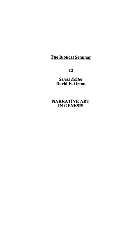 Cover image for book Narrative Art in Genesis