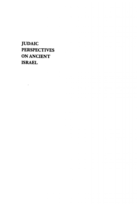 Cover image for book Judaic Perspectives on Ancient Israel