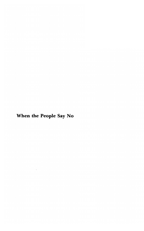 Cover image for book When The People Say No