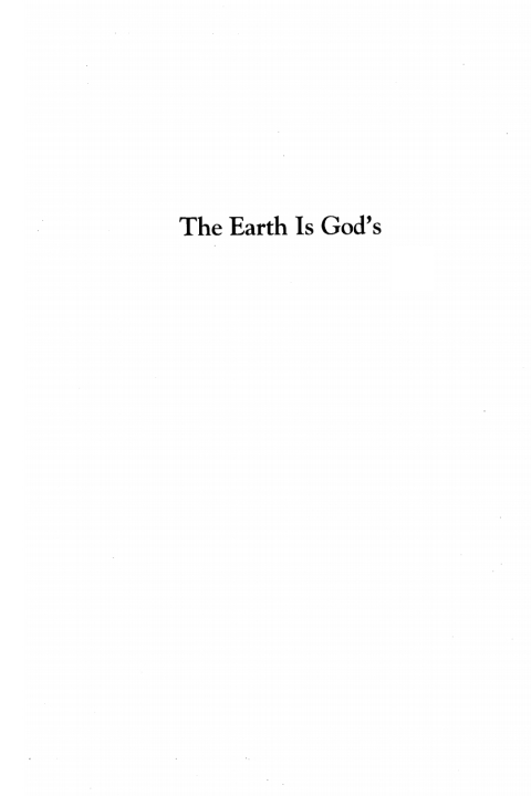 Cover image for book The Earth Is God's
