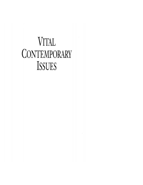 Cover image for book Vital Contemporary Issues