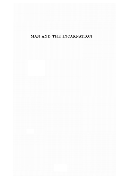 Cover image for book Man and the Incarnation