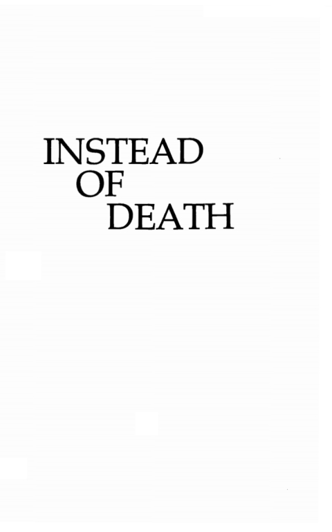 Cover image for book Instead of Death