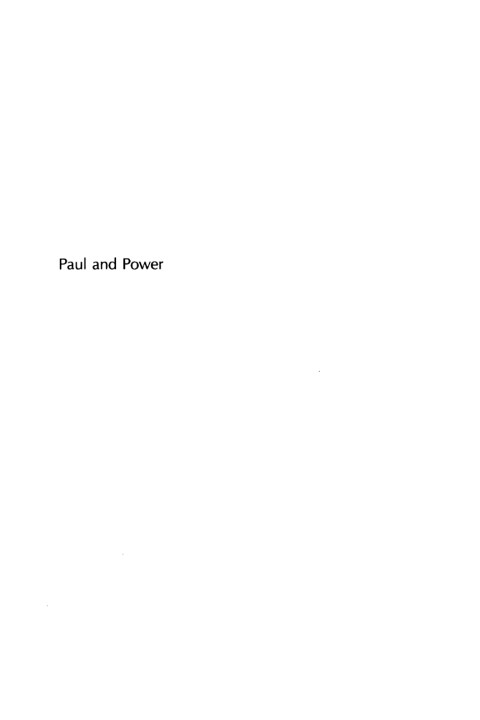 Cover image for book Paul and Power