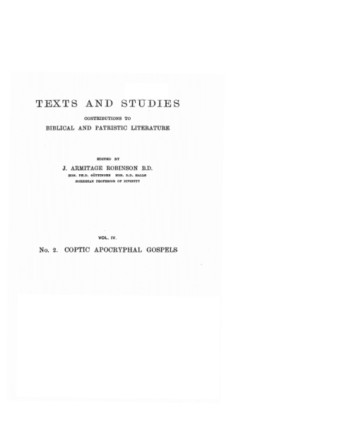 Cover image for book Coptic Apocryphal Gospels