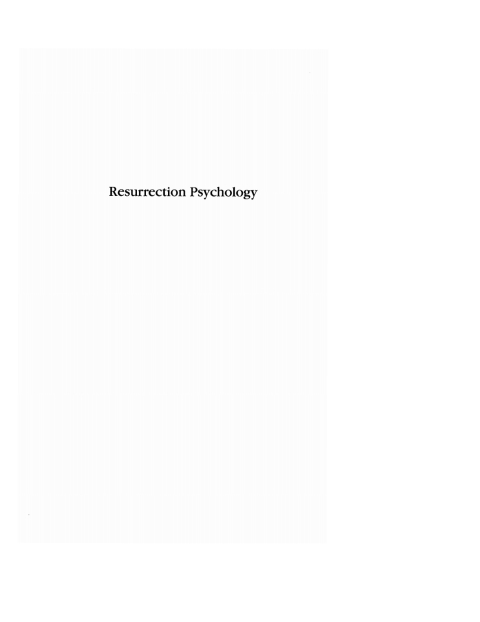 Cover image for book Resurrection Psychology